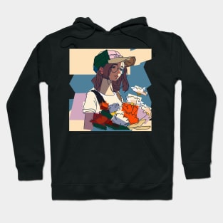 Girl with flowers Hoodie